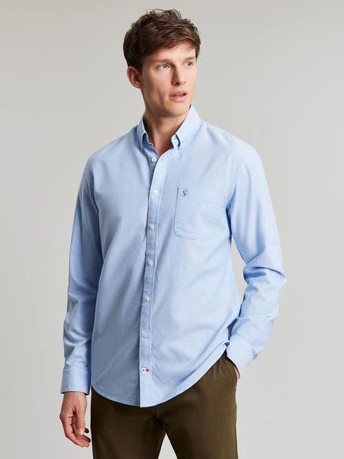 Joules Oxford Classic Fit Long Sleeve Shirt Blue 5 Joules Oxford Classic Fit Long Sleeve Shirt Blue - Image 3