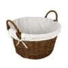 Wicker Log Basket With Liner