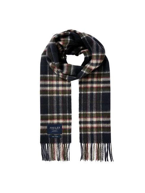Joules Tytherton Navy Blue Wool Scarf 3 Joules Tytherton Navy Blue Wool Scarf