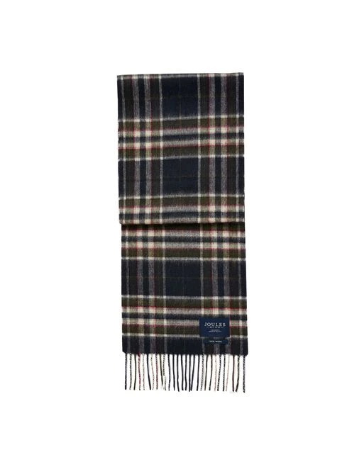 Joules Tytherton Navy Blue Wool Scarf 6 Joules Tytherton Navy Blue Wool Scarf - Image 4