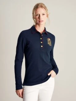 Joules Ashley Blue Long Sleeve Polo Shirt -Home Tools And Supplies Store 917427s