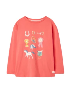 JOULES BESSIE LONG SLEEVE TSHIRT RED