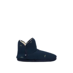 JOULES CABIN LUXE SLIPPER NAVY BEES