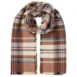 JOULES BRACEWELL SCARF BROWN CHECK -Home Tools And Supplies Store bracewell brown check scarf 1