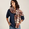 JOULES BRACEWELL SCARF BROWN CHECK