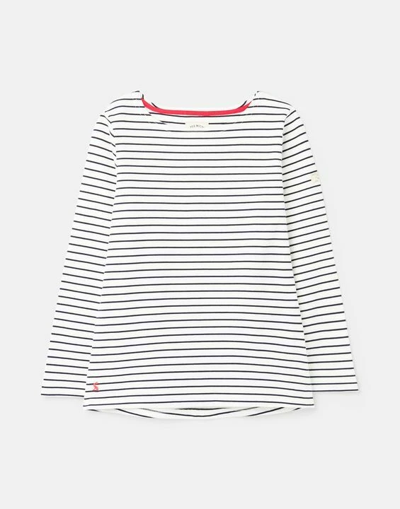 Joules Harbour Long Sleeve Jersey Top Cream Navy Striped 3 Joules Harbour Long Sleeve Jersey Top Cream Navy Striped