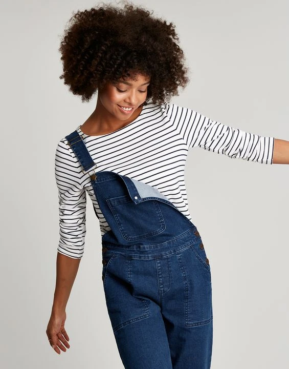 Joules Harbour Long Sleeve Jersey Top Cream Navy Striped 4 Joules Harbour Long Sleeve Jersey Top Cream Navy Striped - Image 2