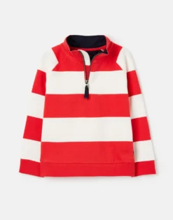 Joules Finn Striped 1/2 Zip Sweatshirt For Boys