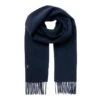 JOULES WILTSHIRE MENS PLAIN WOOL SCARF- MARINE NAVY