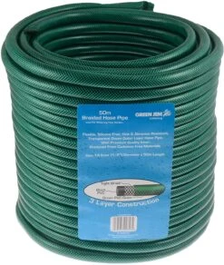 Green Jem Braided Hose Pipe 12.5mm X 50m
