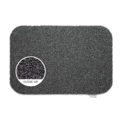 Hug Rug Plain Charcoal Eco Genetics Barrier Mat 50cm X 75cm