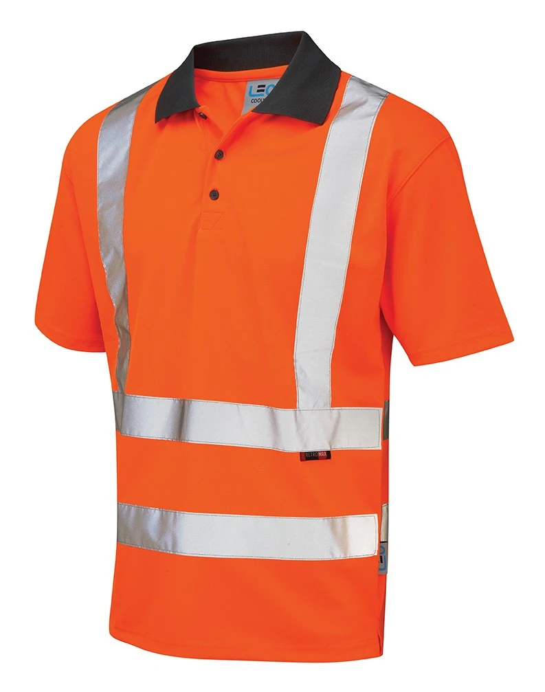 Hi-Visibility Coolviz Polo Shirt Orange 3 Hi-Visibility Coolviz Polo Shirt Orange