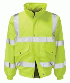 Valiant Hi-Vis Yellow Bomber Jacket - Yellow