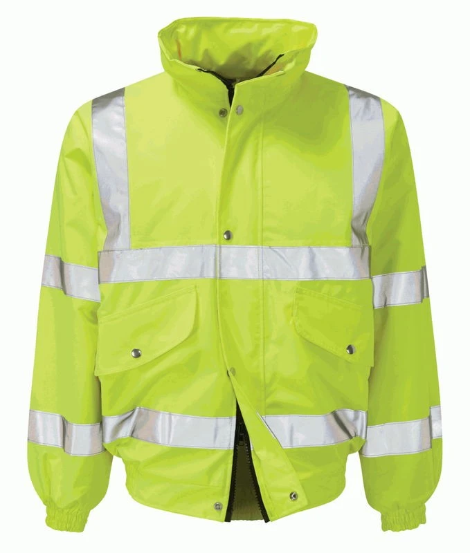 Valiant Hi-Vis Yellow Bomber Jacket - Yellow 3 Valiant Hi-Vis Yellow Bomber Jacket - Yellow