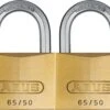 ABUS TWIN PACK Brass Padlock Premium 65