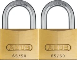 ABUS TWIN PACK Brass Padlock Premium 65