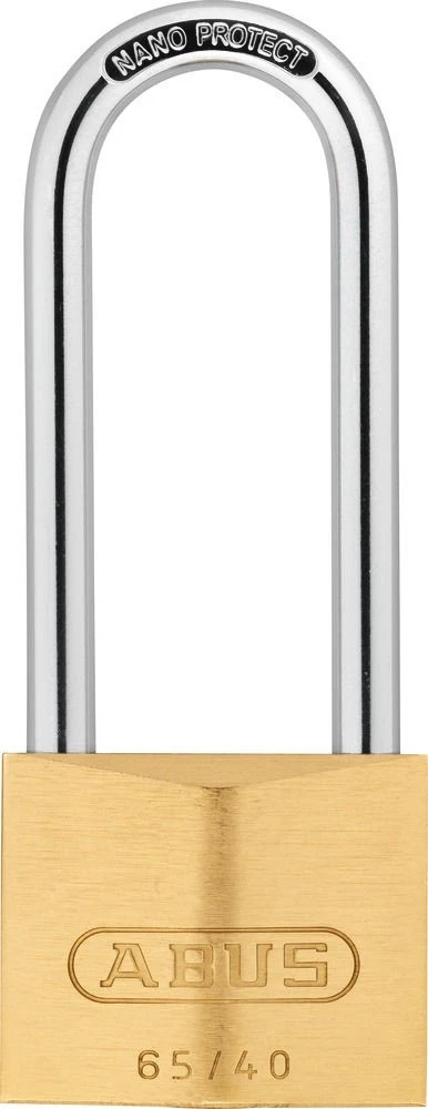 ABUS Long Shackle Brass Padlock Premium 65 3 ABUS Long Shackle Brass Padlock Premium 65