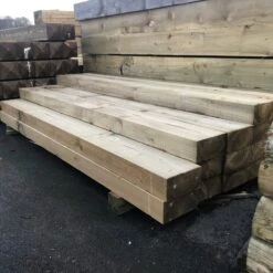 Planed Railway Sleeper 200mm X 100mm X 2.4m