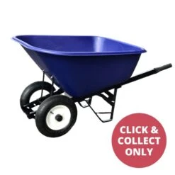 Plastic Wheelbarrow Two Wheels 200L - Blue