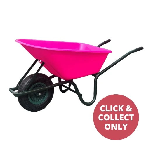 Plastic Wheelbarrow Single Wheel - Pink 3 Plastic Wheelbarrow Single Wheel - Pink