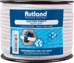 Rutland White Electro-Tape 12mm X 100m
