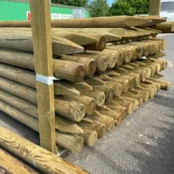 UC4 Machined Round Post Pointed 2.4m X 100mm