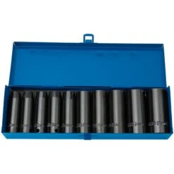 Draper 1/2" Sq. Dr. Draper Hi-Torq Metric Deep Impact Socket Set (10 Piece)