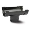 Polypipe 150mm Half Round Gutter Running Outlet To 110mm Soil Pipe, Black -Home Tools And Supplies Store p 8 6 2 3 8623 Polypipe 150mm Half Round Gutter Running Outlet