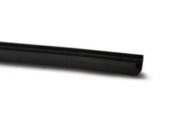 Polypipe 112mm X 4m Square Gutter, Black