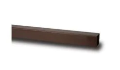 Polypipe 65mm Square Down Pipe, 2.5m Length, Brown