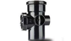 Polypipe 110mm Soil Single Socket Access Pipe, Black