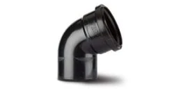 Polypipe 110mm Soil Single Socket 112.5 Bend, Black