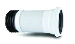 Polypipe Kwickfit Flexible Pan Connector 4in/110mm (300-600mm), White