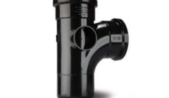 Polypipe 110mm Soil 92.5 Equal Single Branch, Black