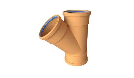 Polypipe 110mm Underground 45 Triple Socket Equal Junction, Terracotta 3 Polypipe 110mm Underground 45 Triple Socket Equal Junction, Terracotta