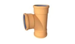 Polypipe 110mm Underground 87.5 Triple Socket Equal Junction, Terracotta