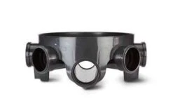 Polypipe 460mm Underground Inspection Chamber Base With 4 Branch Outlets, Black