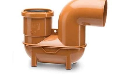 Polypipe 110mm Underground Low Back P Trap, Terracotta 3 Polypipe 110mm Underground Low Back P Trap, Terracotta
