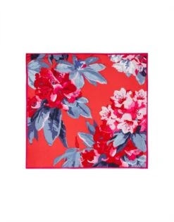 Joules Bloomfield Navy/Red Floral Silk Scarf