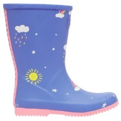 Joules Blue Cloud Printed Roll Up Flexible Junior Wellies -Home Tools And Supplies Store p 9 8 3 9 9839 Joules Blue Cloud Printed Roll Up Flexible Junior Wellies