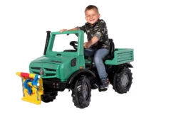 Rolly Toys Mercedes Unimog Forest Pedal Tractor With Rope Winch For Kids