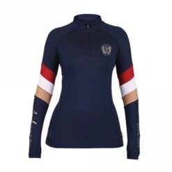 Shires Aubrion Women's Team Winter Long Sleeve Base Layer Navy / Grey -Home Tools And Supplies Store shires aubrion team winter base layer p10892 178016 medium